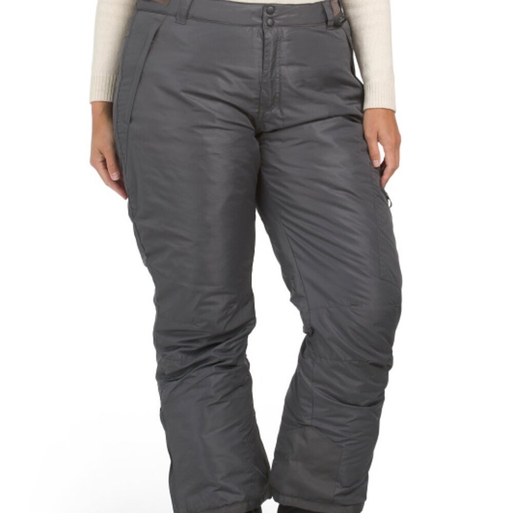 NWT Arctic Quest Ski Pants For Women Plus Performance water resistant Asphalt